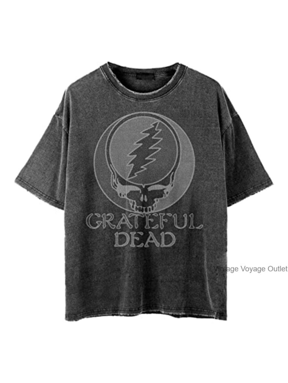 Vintage Faded Washed Cotton T-Shirt Crew Neck Short Sleeve